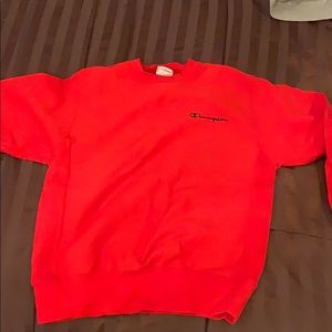 Red champion crew neck